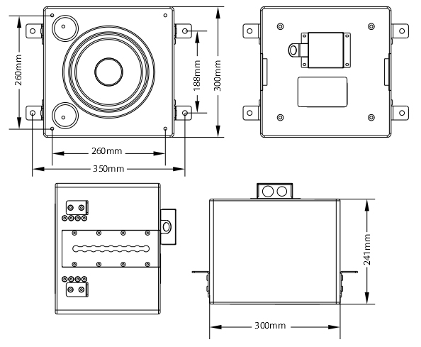 內(nèi)置2分頻8英寸全頻揚(yáng)聲器尺寸圖