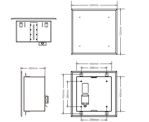 內(nèi)置2分頻10英寸全頻揚(yáng)聲器尺寸圖