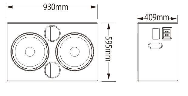 次低頻揚(yáng)聲器尺寸圖