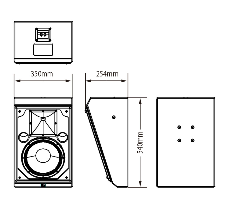 全景聲及巨幕廳專用環(huán)境聲揚聲器尺寸圖
