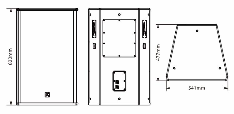 三單元三分頻全頻揚(yáng)聲器尺寸圖