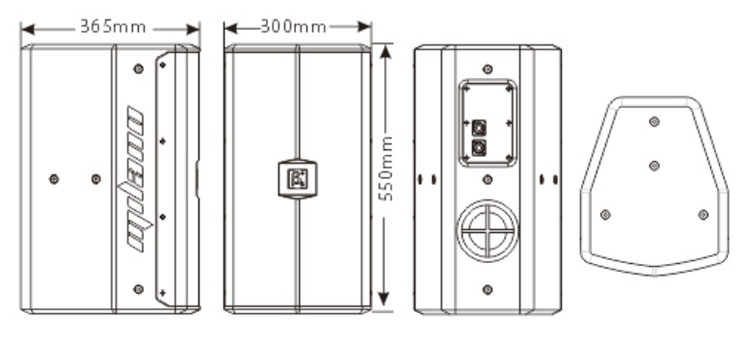 10寸2路分頻揚(yáng)聲器尺寸圖