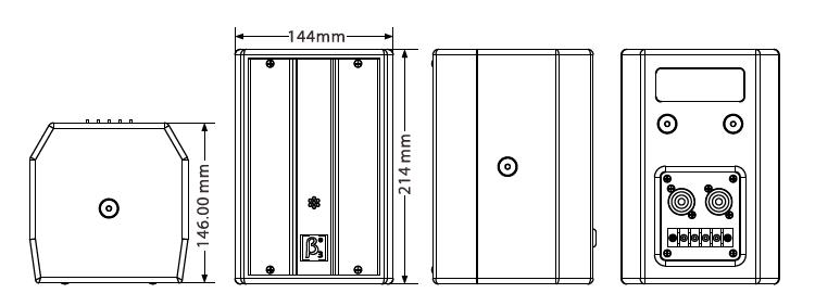 內置2分頻4英寸全頻揚聲器尺寸圖