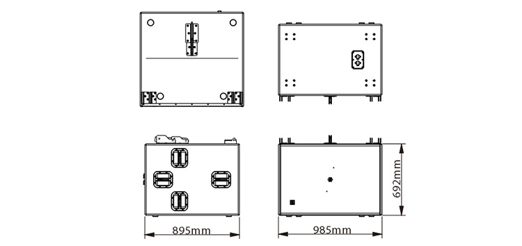 雙18英寸無(wú)源低頻防水揚(yáng)聲器尺寸圖