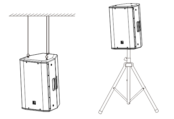 兩分頻有源全頻揚聲器安裝圖