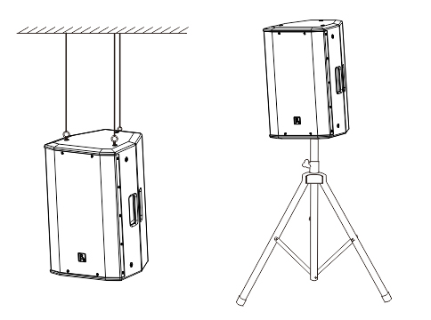 兩分頻有源全頻揚(yáng)聲器安裝圖
